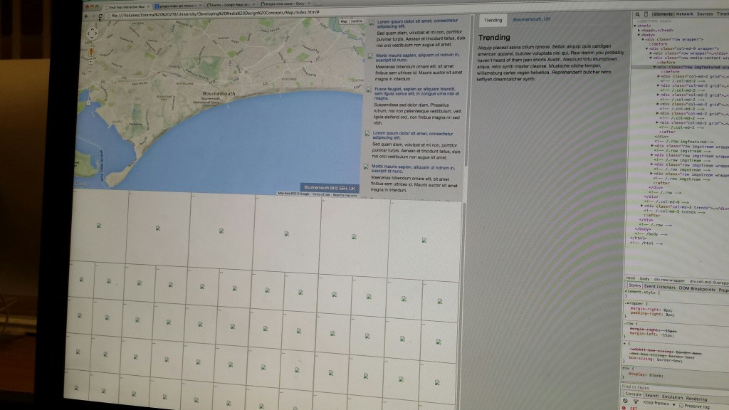 Interactive Map - Digital Prototype Layout